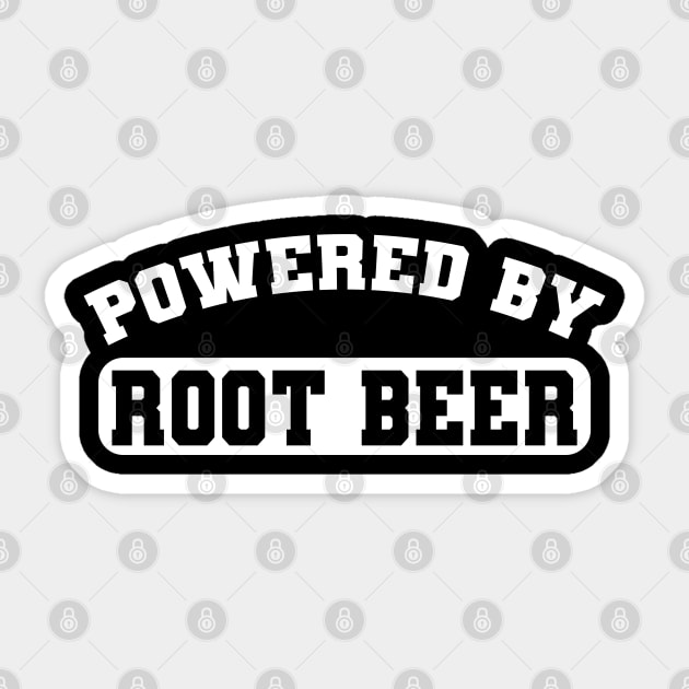 Powered By Root Beer Varsity Style Sticker by Delta V Art